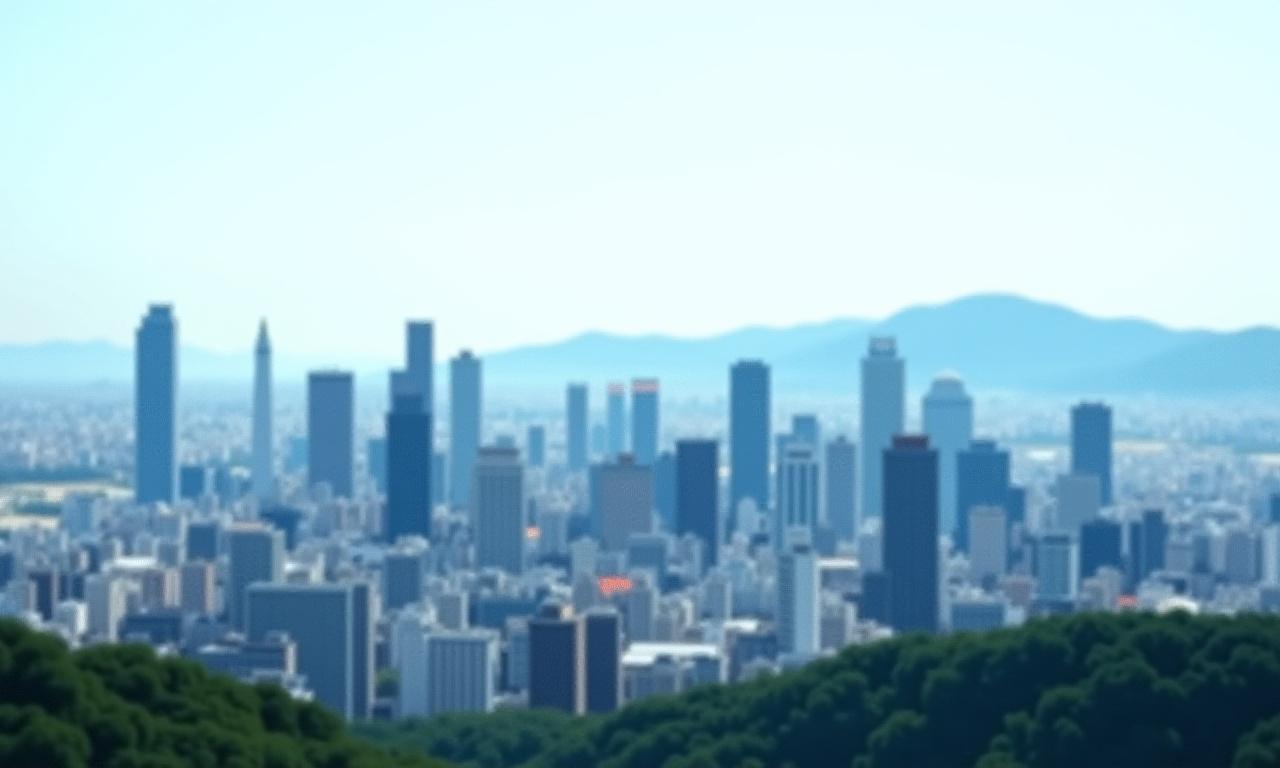 Panoramic view of Seoul skyline representing corporate stability